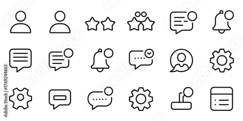Communication and notification icons