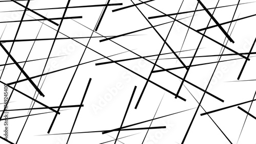 Abstract white background with random black lines, Abstract lines in black and white tone of many squares and rectangle shapes 