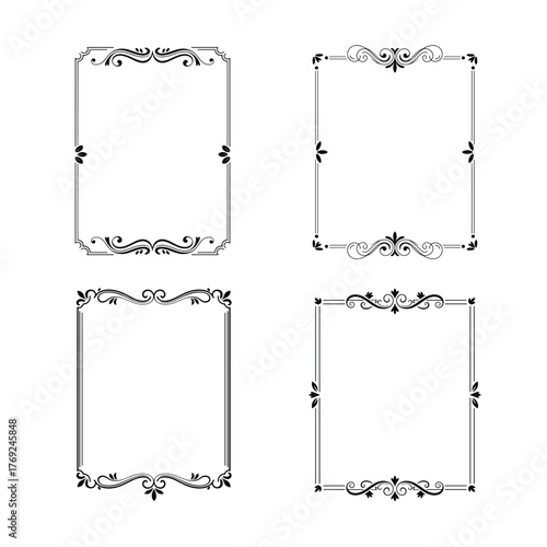 Elegant Frame Vector Illustration for Decorative Border and Certificate Design