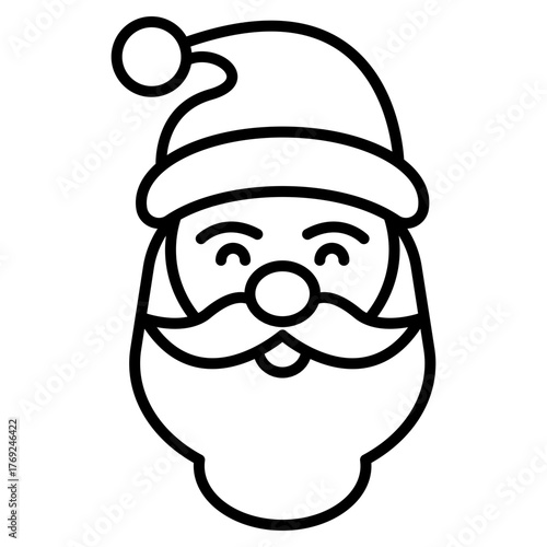 santa claus outline icon