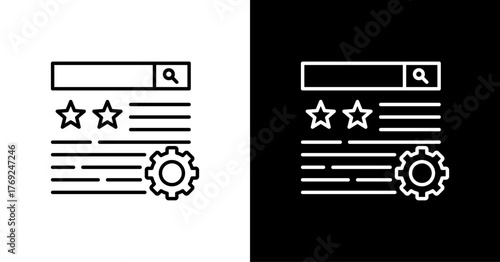 Seo Optimization White Icon Set Design