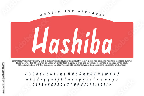 Asian calligraphy style font vector typeface alphabet typeset