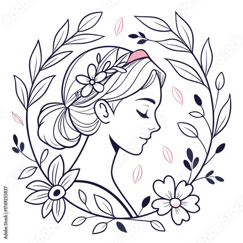 girl with flowers