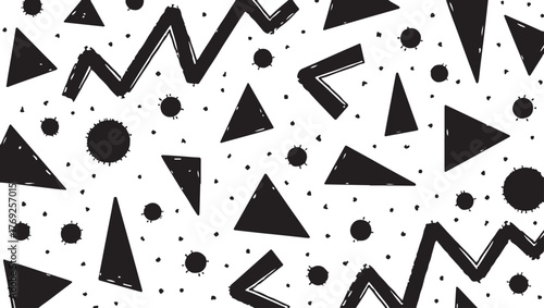 Black & White Geometric Doodle Pattern

Abstract Retro Shapes Seamless Design

Monochrome Minimalist Geometry Background