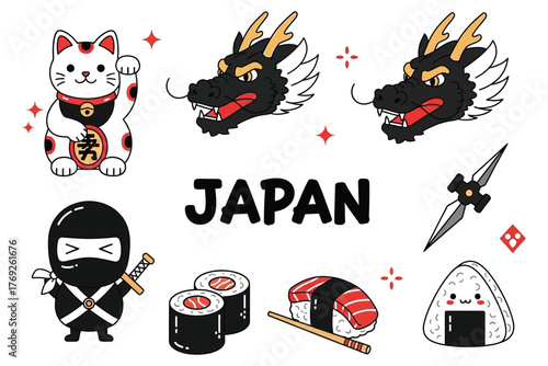"Playful Japanese Culture Icons and Illustrations".