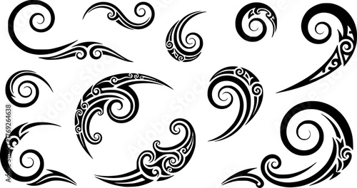 Maori Koru Seamless Pattern