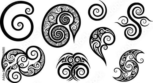 Maori Koru Seamless Pattern