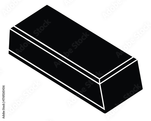 Simple and sleek gold bar icon for financial illustrations use cases