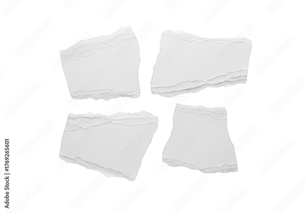 custom made wallpaper toronto digitalFour white torn paper pieces arranged on a black background in a square like formation center view
