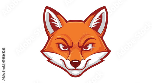 A detailed illustration of a cunning fox's head, showcasing its sharp features and intense gaze.