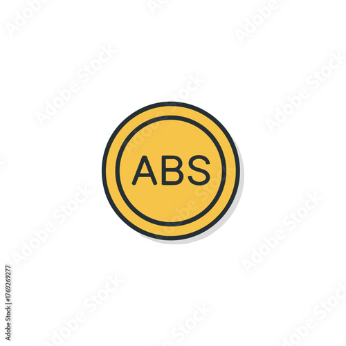 Car abs sign icon logo flat vector design