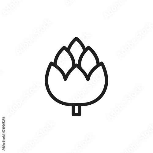 Artichoke icon logo flat vector design