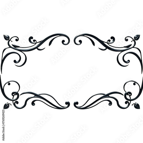 decorative frame with floral ornament