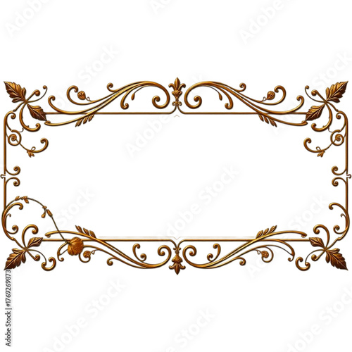 gold frame with floral ornament