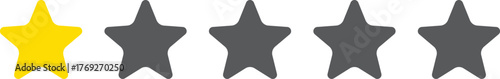One yellow star among five gray silhouettes