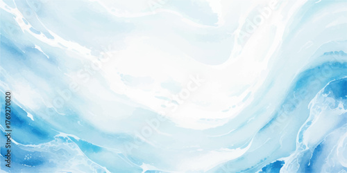 Abstract watercolor background with blue and white hues flowing textures perfect for artistic designs and creative projects