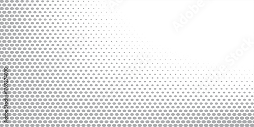 Abstract Halftone Dot Pattern Background with Gradual Gray Scale and Modern Grid Texture