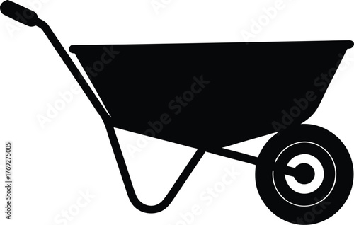 Wheelbarrow design element vector