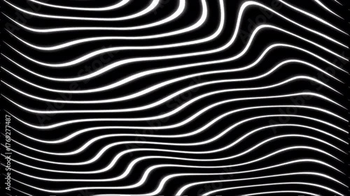 Wave lines moving smoothly on transparent background , animated wavy and curvy lines network background, Animated background of thin wavy threads in 4k.