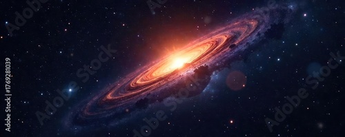 A single star shines brightly in the inky blackness of space, radiating light and wonder Perfect for astronomy, space travel, and celestial themes , energy, astronomy