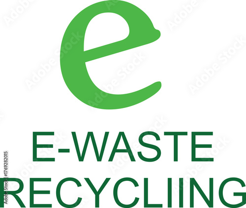 E-WASTE sign icon label logo design