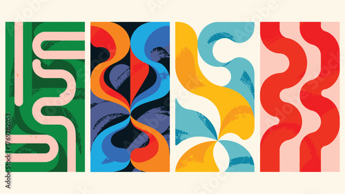 abstract background with colorful stripes