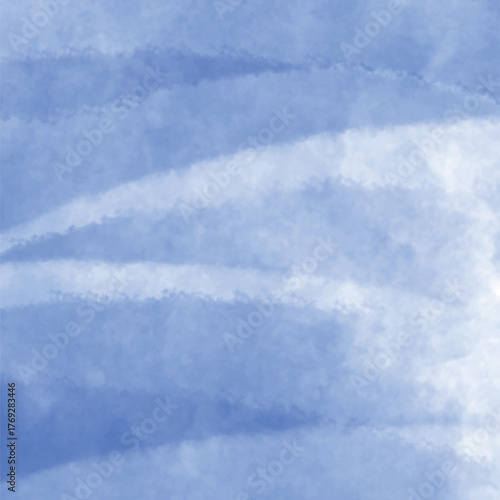 ブルーの水彩絵の具でにじませたような背景イラスト　Adobe Illustrator Artwork