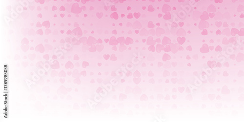 Beautiful Confetti Hearts Falling on Background. Invitation Template Background Design, Greeting Card, Poster. Valentine Day. Vector illustration