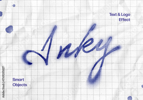 Inky Text & Logo Effect Mockup