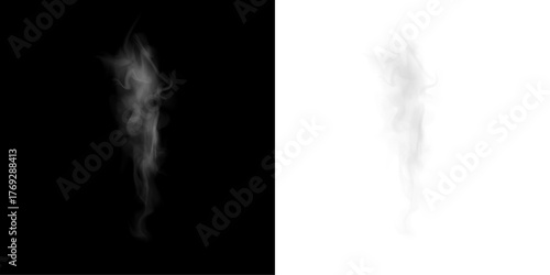 Floating white smoke fog mist overlay transparent PNG