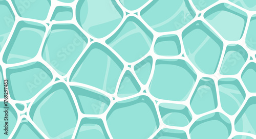 Abstract aqua sea water surface with light reflections and bright caustics pattern