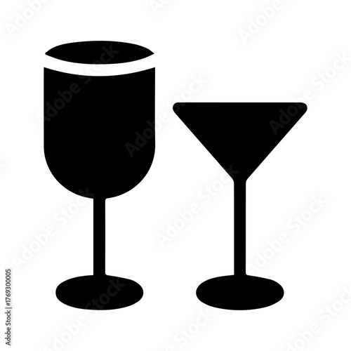 Beverage Glasses Silhouettes