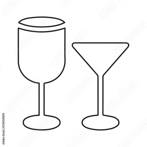Wine and Martini Glass