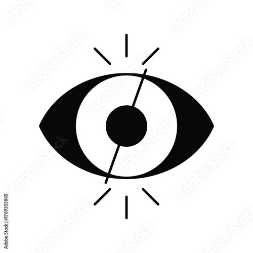 Blind icon with white background vector stock illustration