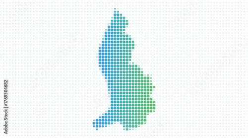 Liechtenstein dotted map in modern halftone style