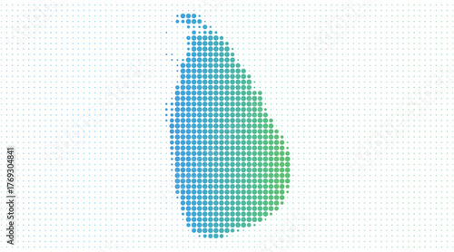 Sri Lanka dotted map in modern halftone style