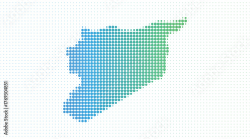Syria dotted map in modern halftone style