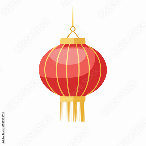 Illustration design plat de lanterne traditionnelle asiatique