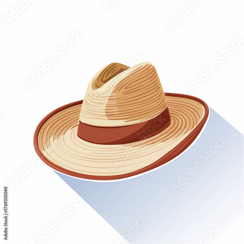 Chapeau western stylisé isolé symbole cowboy américain