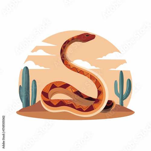 Icône vectorielle géométrique représentant reptile désertique