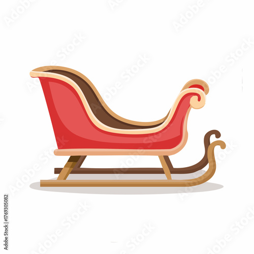 Traîneau stylisé isolé symbole hiver canadien