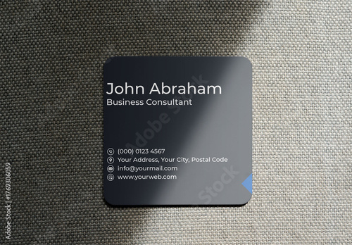 Square Business Card Mockup Design