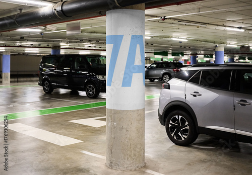 concrete pillar Parking,