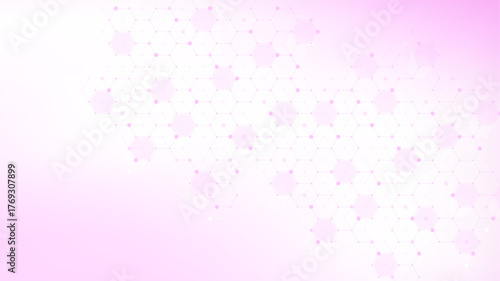 Modern health care or medical background design. Health care innovation concept. Horizontal header web banner. Abstract geometric background with hexagon shapes for medicine, science, chemistry.