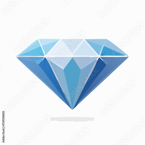 Detailed vector illustration of a blue gemstone offering a sense of refinement and luxury