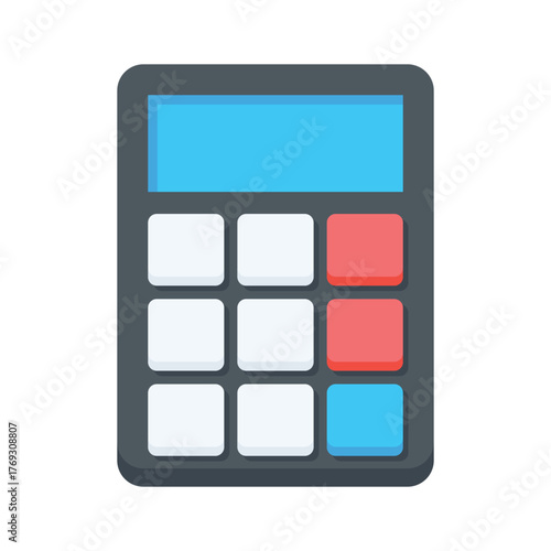 Flat calculator symbol for accounting, finance, and business calculation.