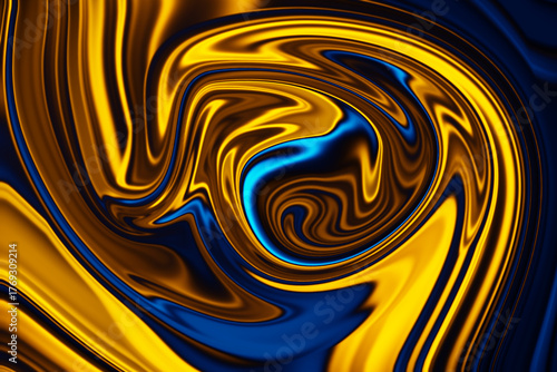 Abstract golden fabric fractal background with dark mood