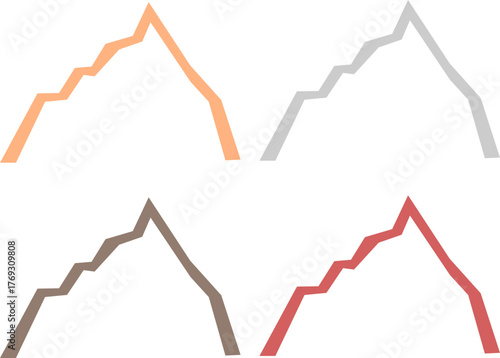 HILLS SIGN SYMBOL LOGO VECTOR ISOLATED ON WHITE