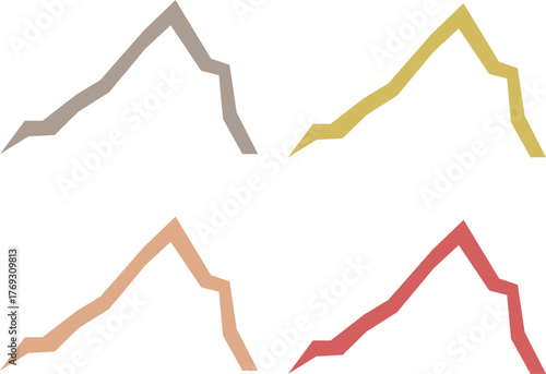 HILLS SIGN SYMBOL LOGO VECTOR ISOLATED ON WHITE