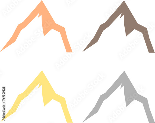 HILLS SIGN SYMBOL LOGO VECTOR ISOLATED ON WHITE